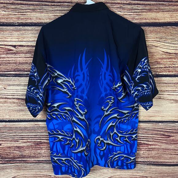 Vintage Y2k Authentic Shaolin Dragon Button Up Shirt - Picture 7 of 7
